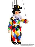 Harlekin Holzmarionette   