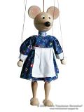 Mouse Mia Holzmarionette