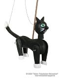 Kater Schwarz holz marionette