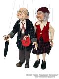 Senioren paar marionetten