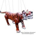 Tiger marionette aus holz