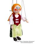 Tiroler Mädchen Holzmarionette