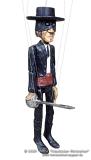 Zorro marionette aus holz