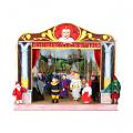 Familien Puppentheater aus Holzkarton und 12 marionetten