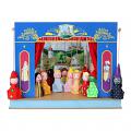 Der kleine "Schloss" Puppentheater und 12 marionetten 