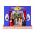Mini Puppentheater "Sonne" und 6 marionetten 
