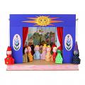 Der kleine Puppentheater "Sonne" und 12 marionetten  